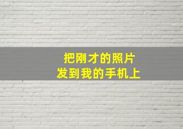 把刚才的照片发到我的手机上