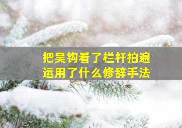 把吴钩看了栏杆拍遍运用了什么修辞手法