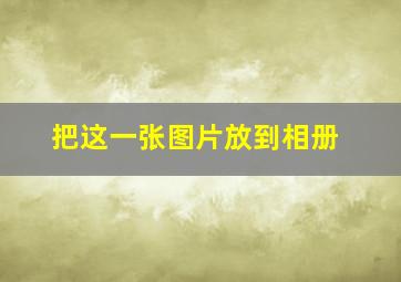 把这一张图片放到相册