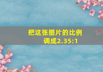 把这张图片的比例调成2.35:1