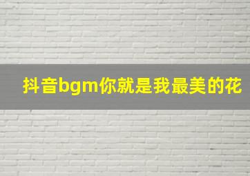 抖音bgm你就是我最美的花