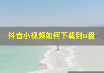 抖音小视频如何下载到u盘