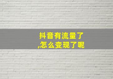 抖音有流量了,怎么变现了呢