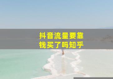 抖音流量要靠钱买了吗知乎