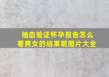 抽血验证怀孕报告怎么看男女的结果呢图片大全