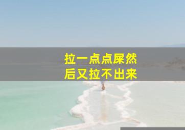 拉一点点屎然后又拉不出来