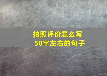 拍照评价怎么写50字左右的句子