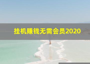 挂机赚钱无需会员2020