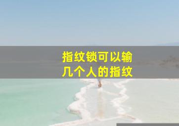 指纹锁可以输几个人的指纹