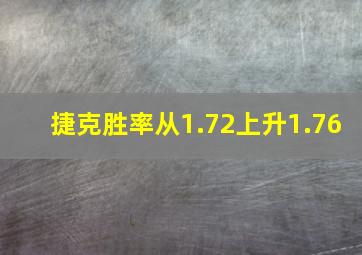 捷克胜率从1.72上升1.76