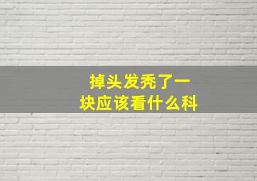 掉头发秃了一块应该看什么科