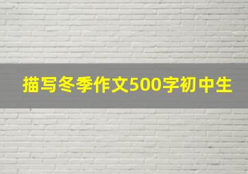 描写冬季作文500字初中生