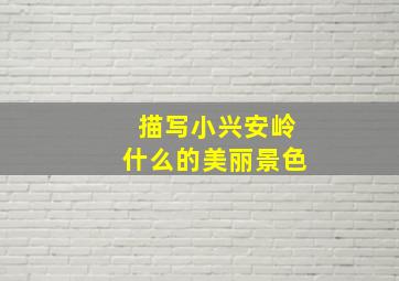 描写小兴安岭什么的美丽景色