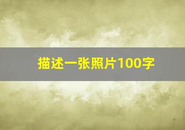 描述一张照片100字