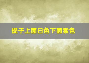 提子上面白色下面紫色