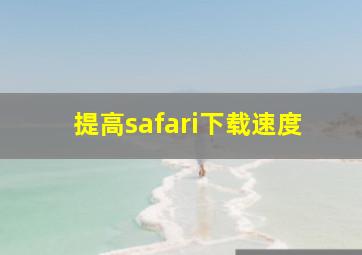 提高safari下载速度