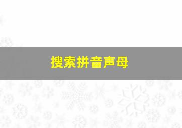 搜索拼音声母