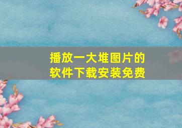 播放一大堆图片的软件下载安装免费