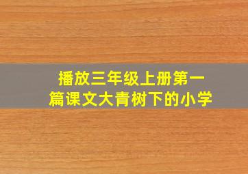 播放三年级上册第一篇课文大青树下的小学