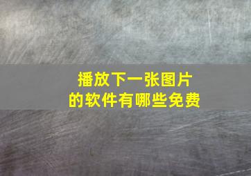 播放下一张图片的软件有哪些免费