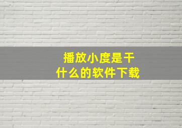 播放小度是干什么的软件下载