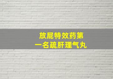 放屁特效药第一名疏肝理气丸