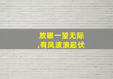 放眼一望无际,有风波浪起伏