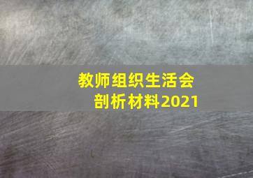 教师组织生活会剖析材料2021