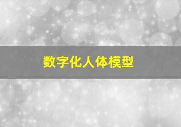 数字化人体模型