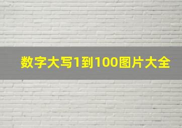 数字大写1到100图片大全