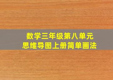 数学三年级第八单元思维导图上册简单画法