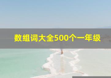 数组词大全500个一年级