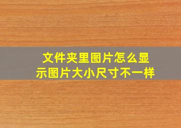 文件夹里图片怎么显示图片大小尺寸不一样