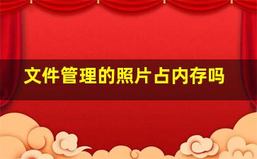 文件管理的照片占内存吗