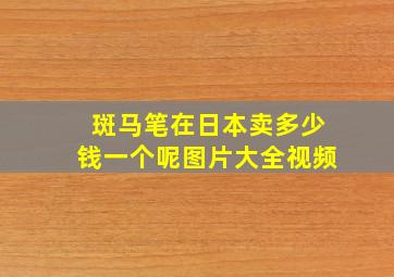 斑马笔在日本卖多少钱一个呢图片大全视频