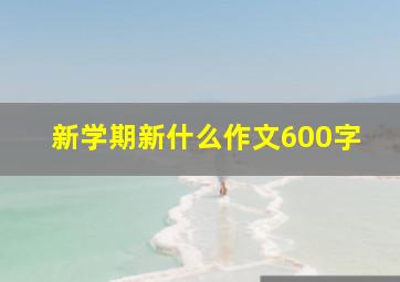 新学期新什么作文600字