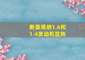 新桑塔纳1.6和1.4发动机区别