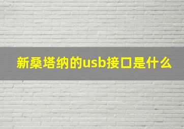 新桑塔纳的usb接口是什么