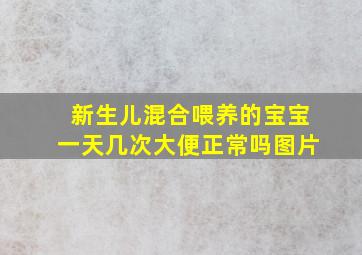 新生儿混合喂养的宝宝一天几次大便正常吗图片