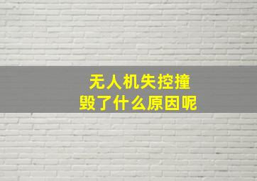 无人机失控撞毁了什么原因呢