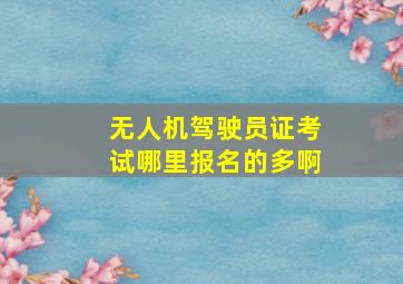 无人机驾驶员证考试哪里报名的多啊