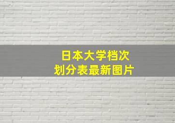 日本大学档次划分表最新图片