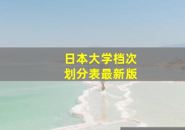 日本大学档次划分表最新版