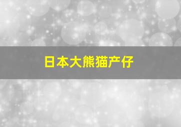 日本大熊猫产仔