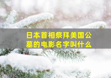 日本首相祭拜美国公墓的电影名字叫什么