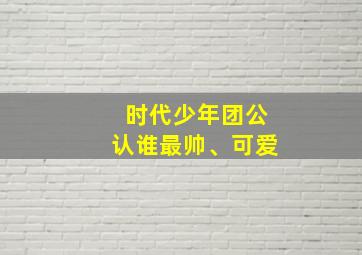 时代少年团公认谁最帅、可爱