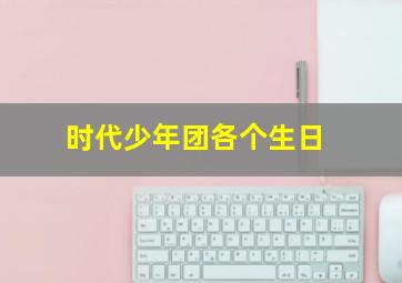 时代少年团各个生日