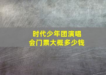 时代少年团演唱会门票大概多少钱