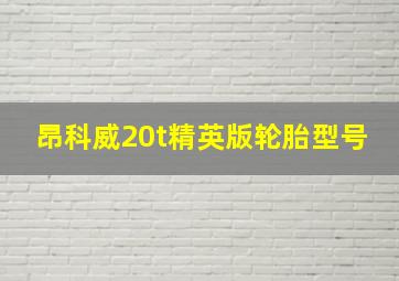 昂科威20t精英版轮胎型号