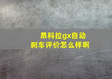 昂科拉gx自动刹车评价怎么样啊